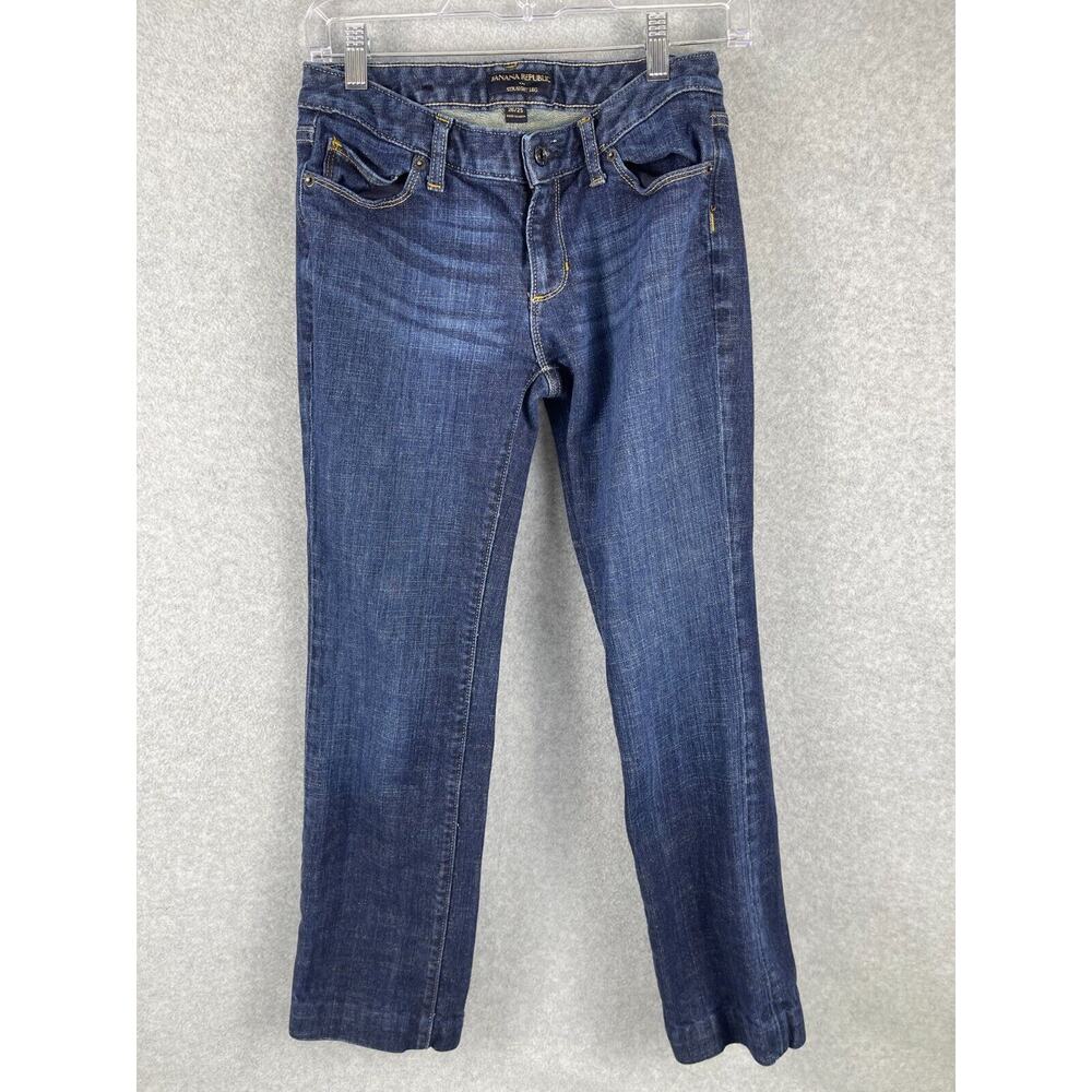 Banana Republic Jeans Junior's Size 2 S Straight Leg Distressed Denim‎